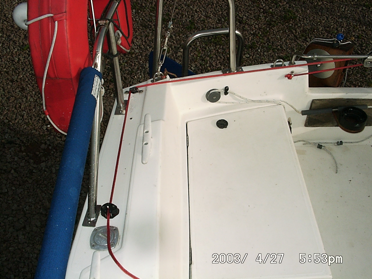 Mainsheet traveller side view